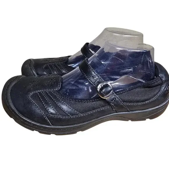 Keen Black Leather Mary Jane Flats Sandals Womens US Size 10 EU 40.5 Activewear - Picture 4 of 8